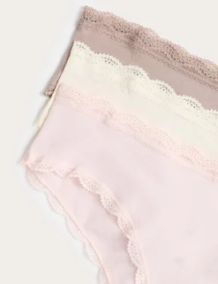 3pk Cotton Rich Hipster Knickers