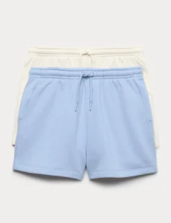 2pk Cotton Rich Jogger Shorts (6-16 Yrs)