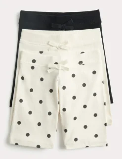 3pk Cotton Rich Polka Dot Cycling Shorts (2-8 Yrs)