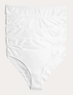 5pk Cotton Rich Printed Brazilian Knickers