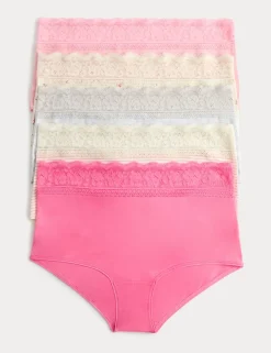 5pk Cotton Rich Printed High Rise Shorts