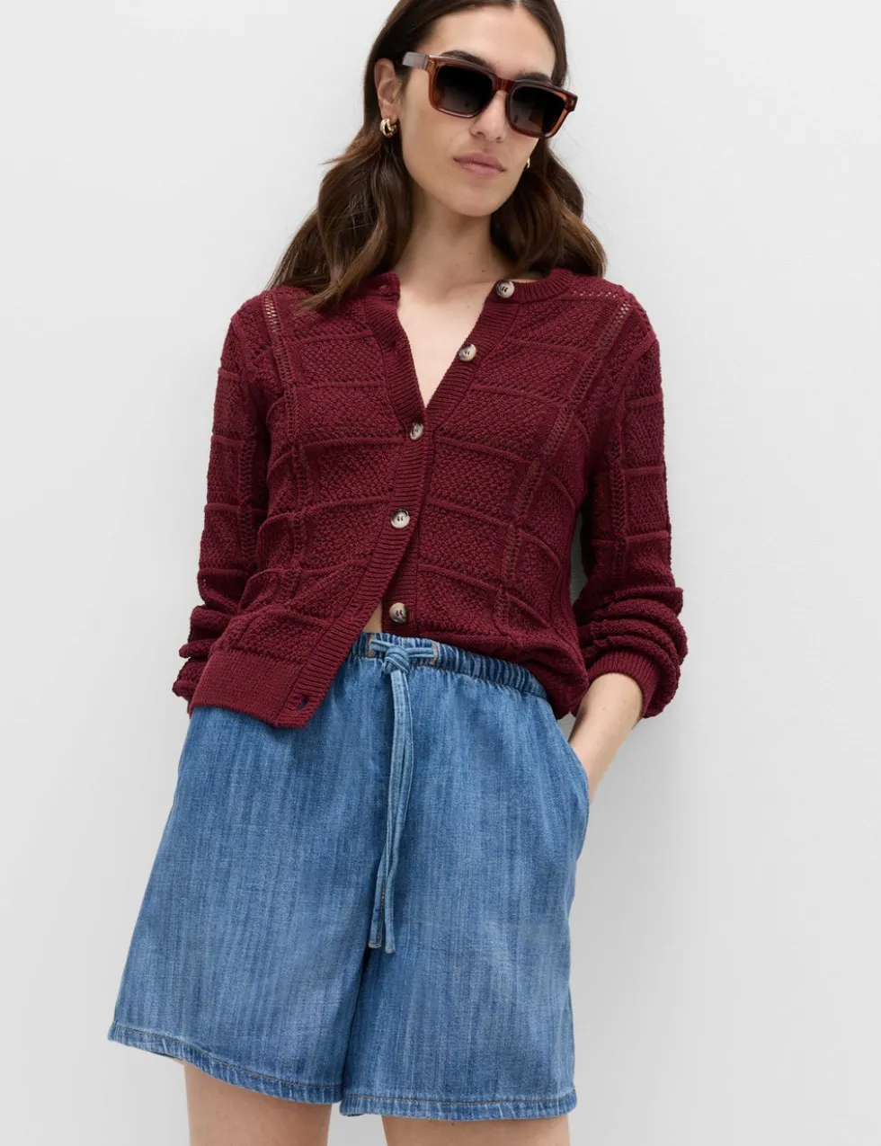 2pk Cotton Rich Pull On Denim Shorts