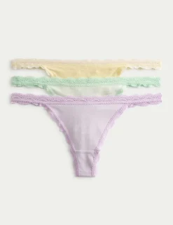 3pk Cotton Rich Tanga Thongs