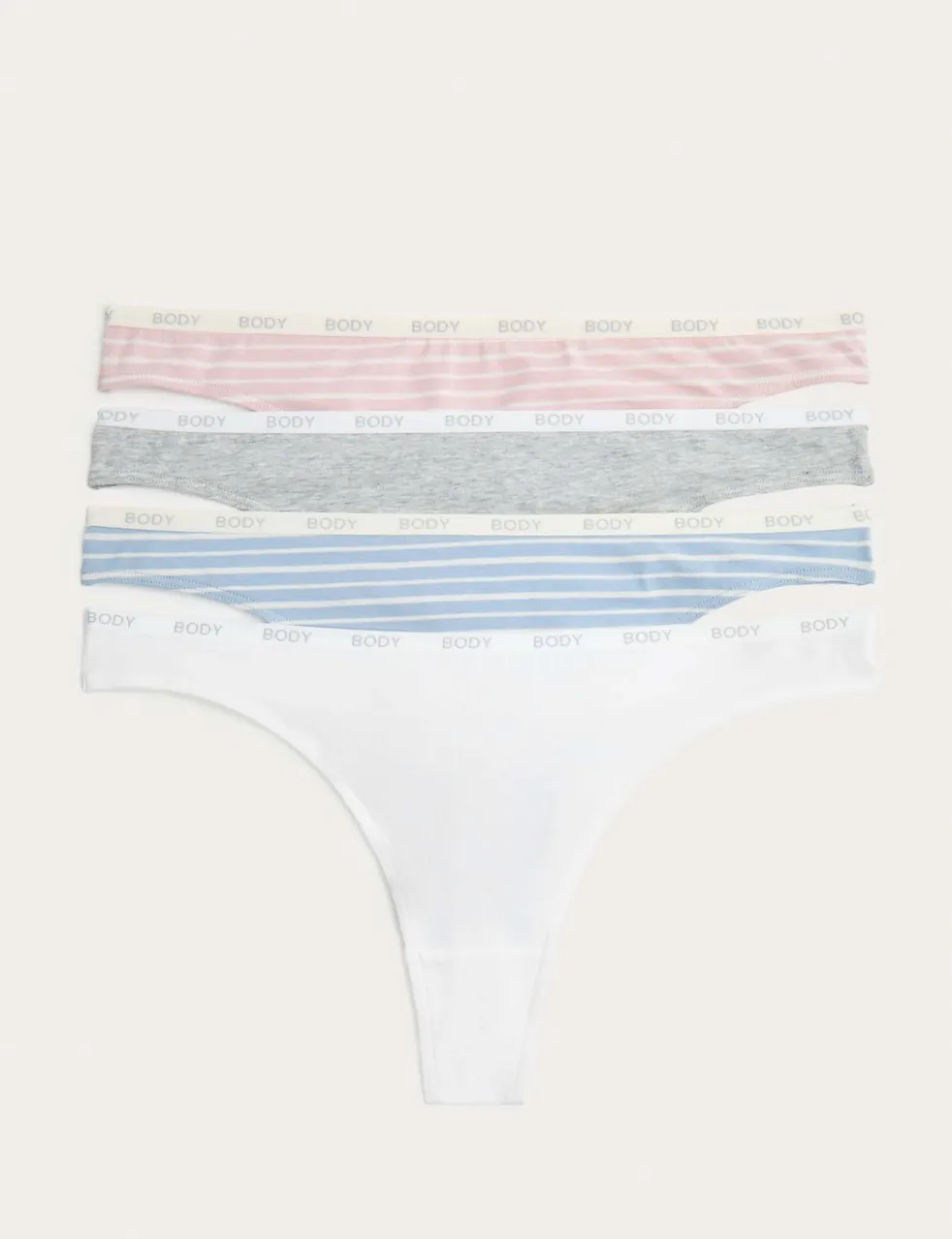 4pk Cotton Rich Thongs