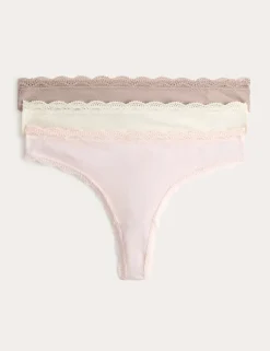 3pk Cotton Rich Thongs