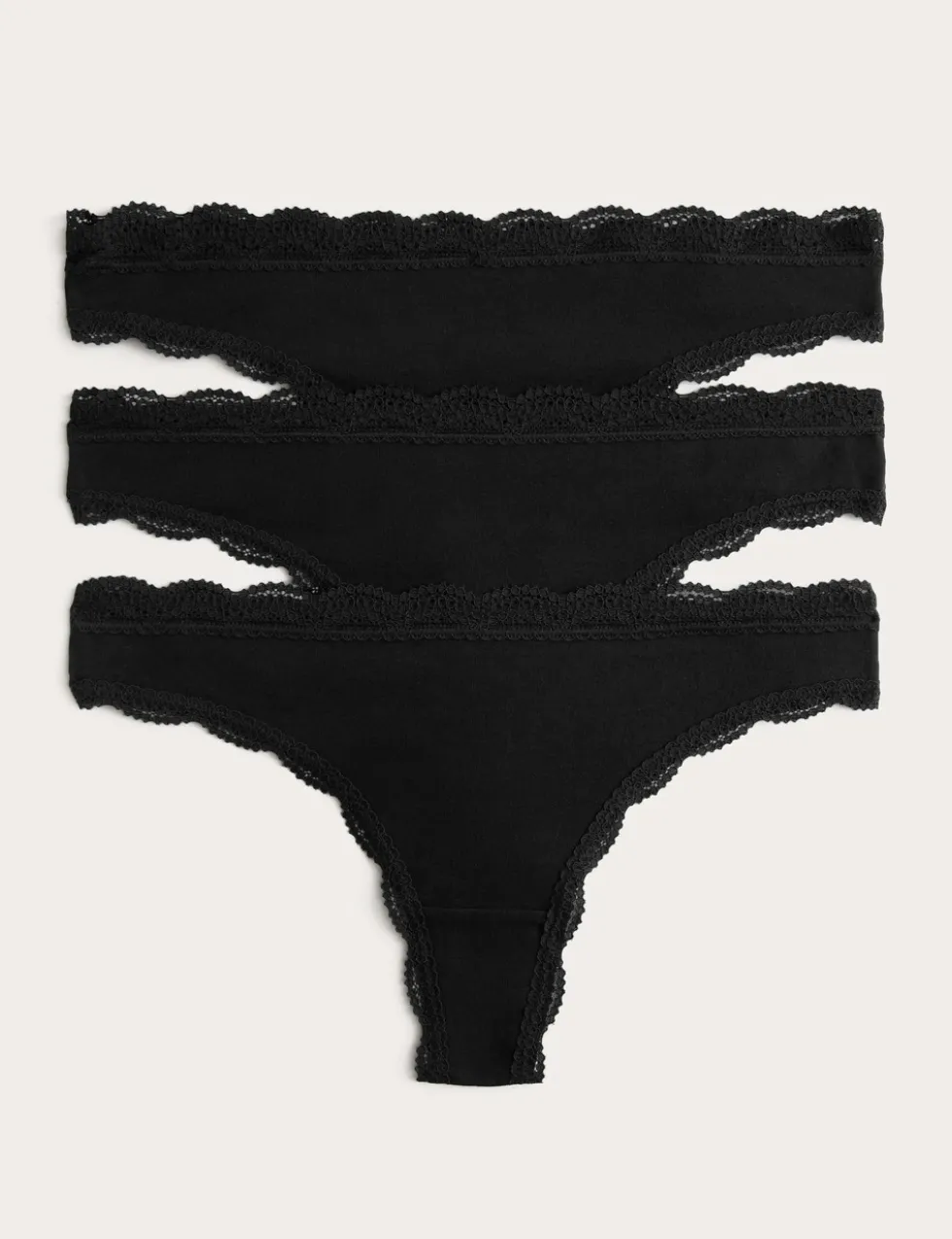 3pk Cotton Rich Thongs