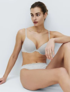 3pk Cotton Wired Push-Up Bras A-E