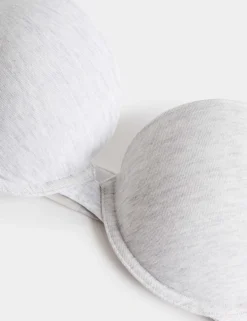 3pk Cotton Wired Push-Up Bras A-E