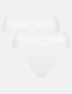 2pk Double Comfort Tai High Leg Knickers