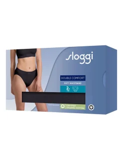 2pk Double Comfort Tai High Leg Knickers