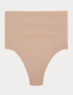3pk Flexifit™ Modal High Waisted Thongs