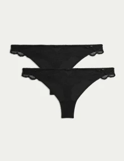 2pk Hanna Glossie Microfibre Thongs