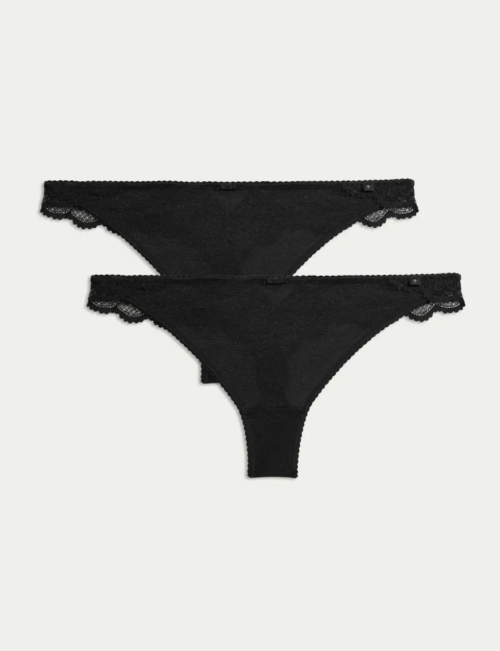 2pk Hanna Glossie Microfibre Thongs