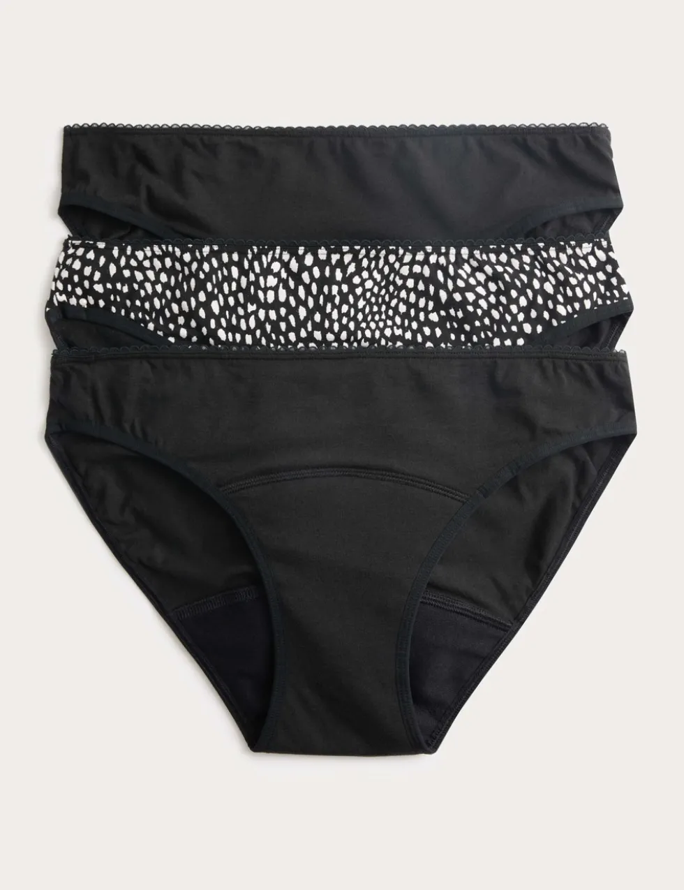 3pk Heavy Absorbency Period Bikini Knickers