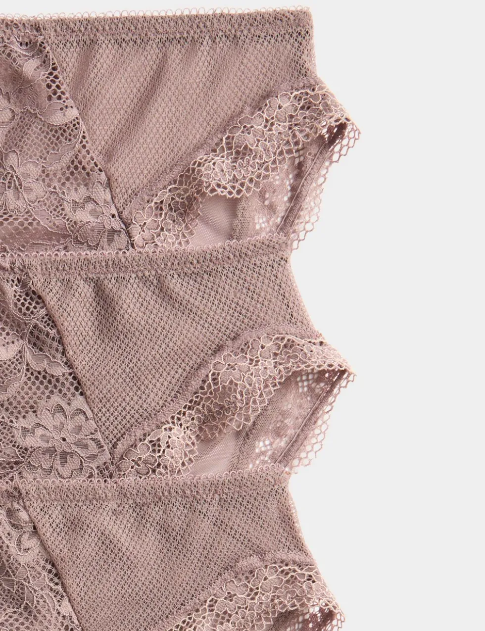 3pk Jasmine Lace High Waisted High Leg Knickers