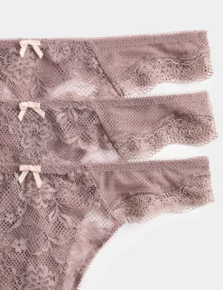3pk Jasmine Lace Thongs