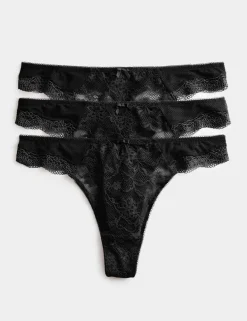 3pk Jasmine Lace Thongs