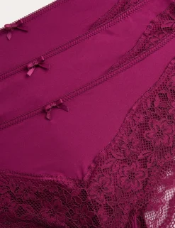 3pk Lace Trim Brazilian Knickers