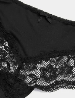 3pk Lace Trim Brazilian Knickers