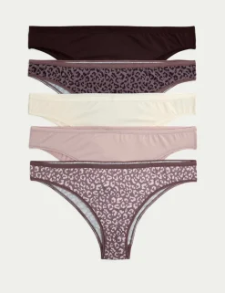 5pk Microfibre Brazilian Knickers