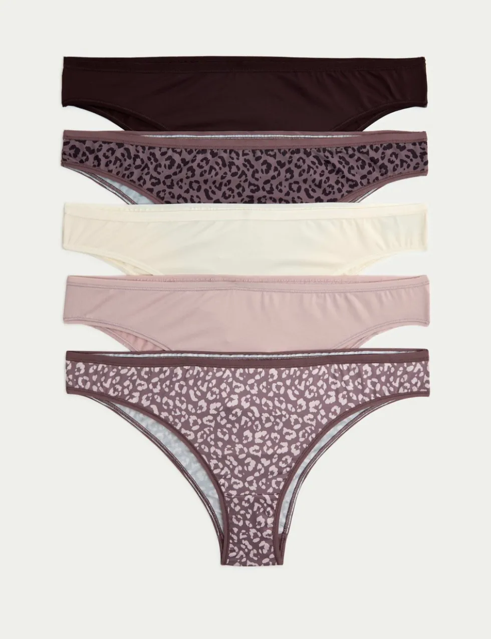 5pk Microfibre Brazilian Knickers
