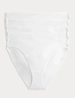5pk Microfibre High Leg Knickers