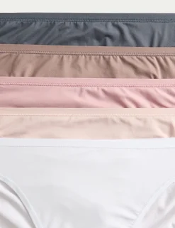 5pk Microfibre High Leg Knickers