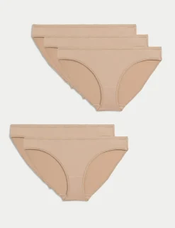 5pk Microfibre Low Rise Bikini Knickers