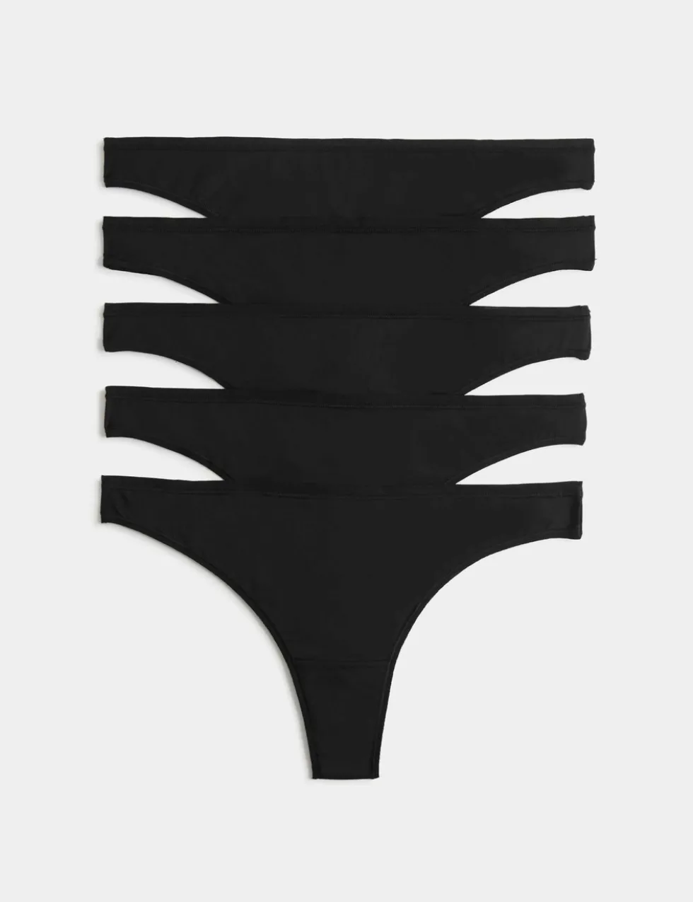 5pk Microfibre Low Rise Thongs