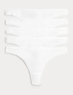 5pk Microfibre Low Rise Thongs