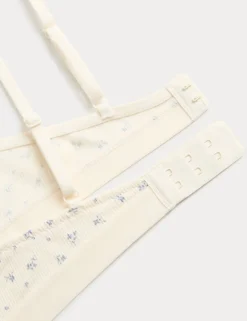 2pk Non Wired Cotton Rich Ribbed First Bras AA-D
