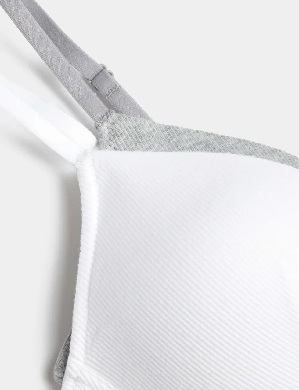 2pk Non Wired Cotton Rich Ribbed First Bras AA-D