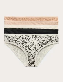 5pk Pure Cotton Bikini Knickers