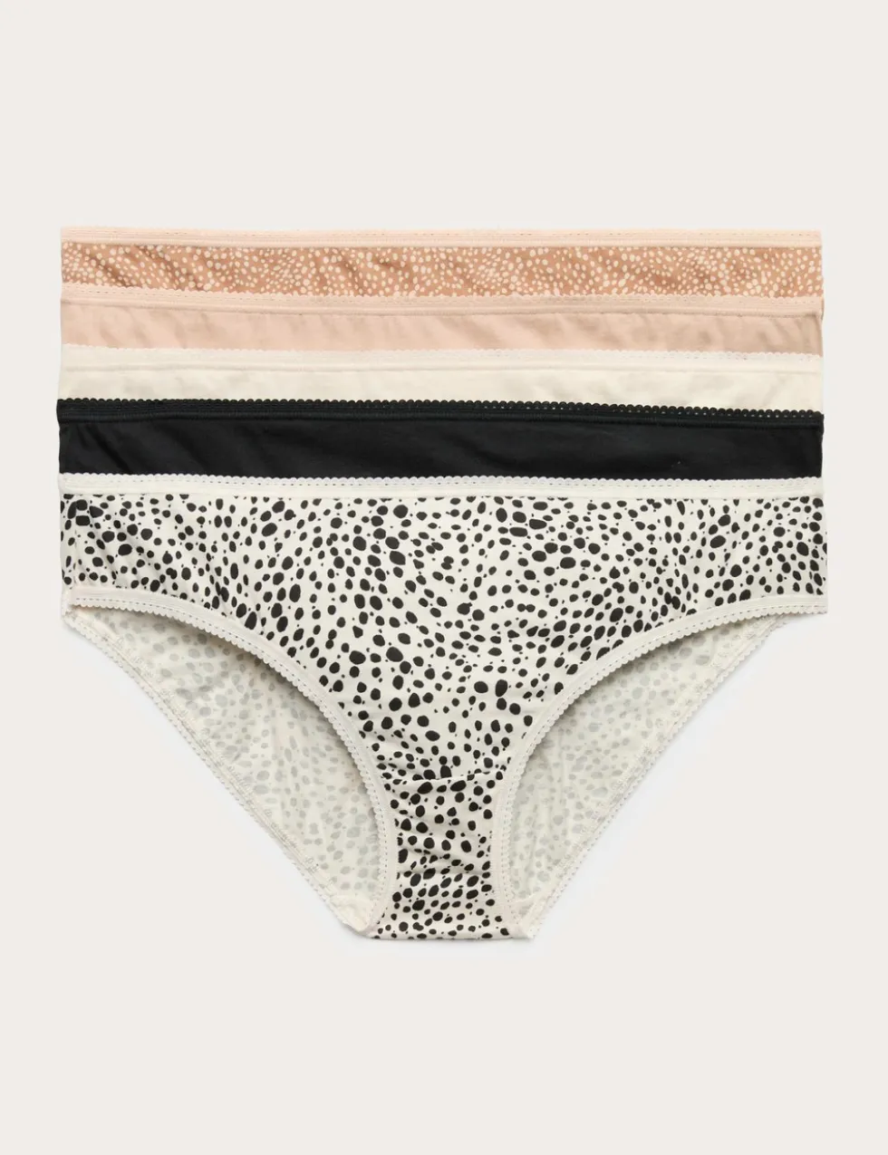 5pk Pure Cotton Bikini Knickers