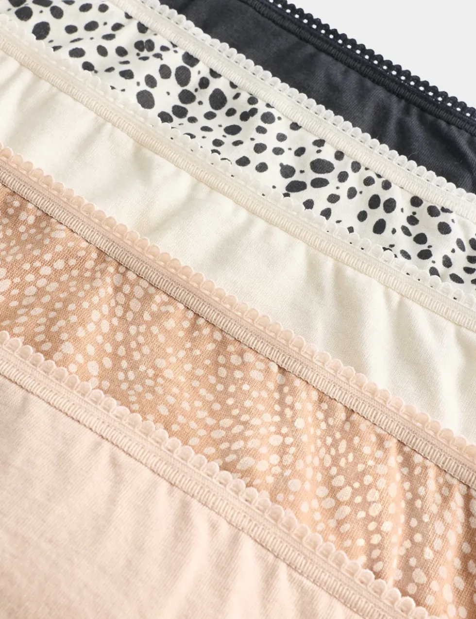 5pk Pure Cotton Bikini Knickers