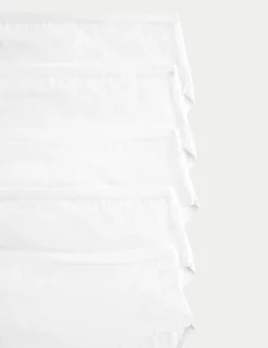5pk Pure Cotton High Leg Knickers