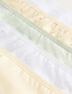 5pk Pure Cotton High Leg Knickers
