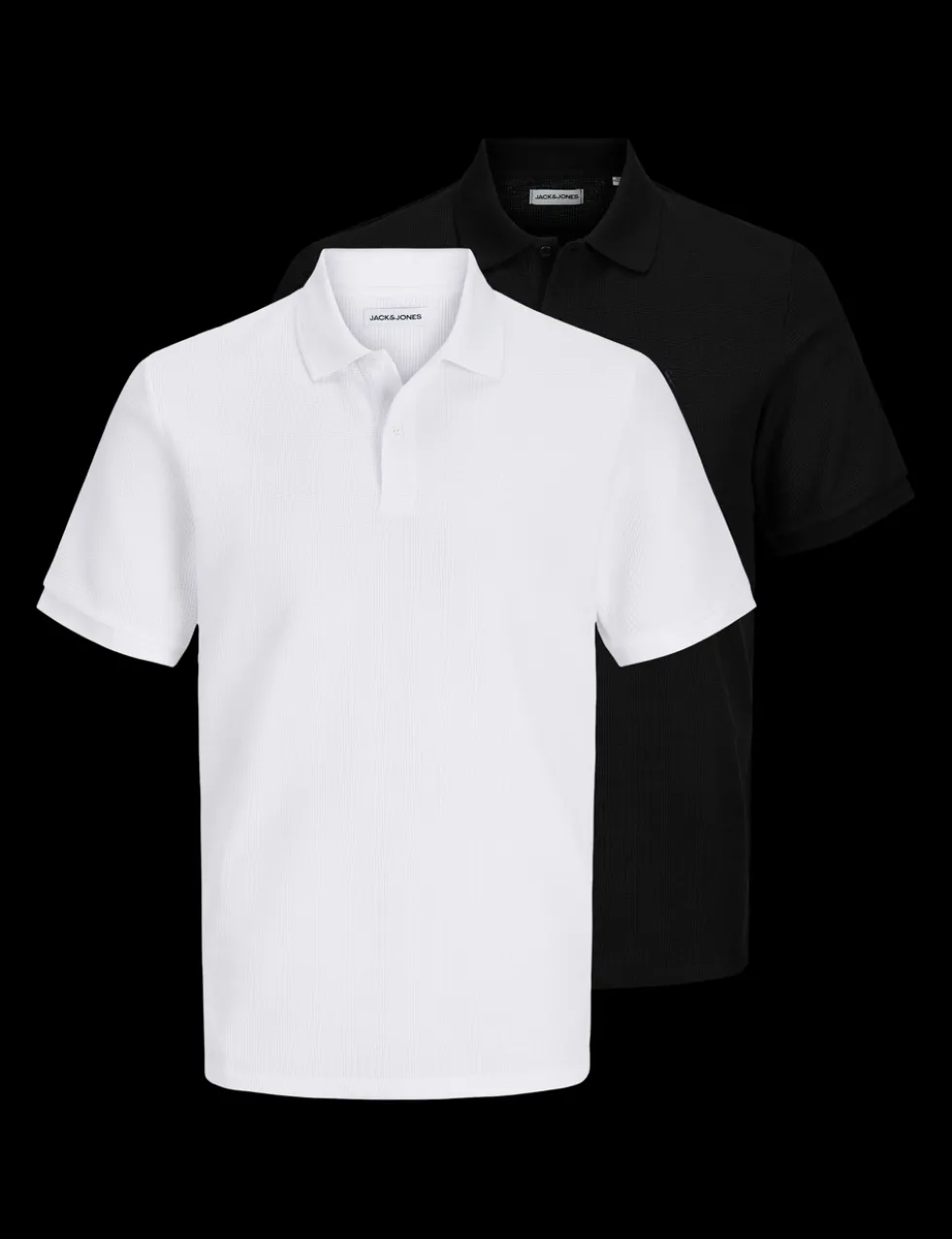 2pk Pure Cotton Pique Polo Shirts
