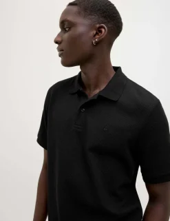 2pk Pure Cotton Pique Polo Shirts