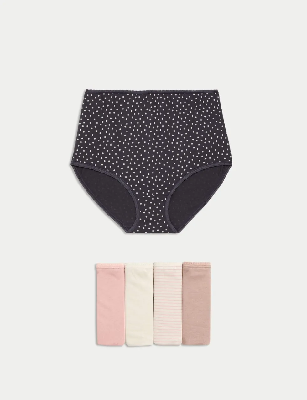 5pk Pure Cotton Printed Full Briefs