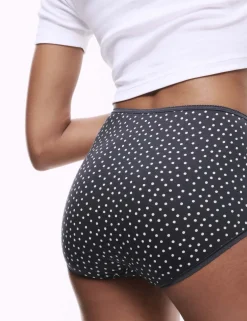 5pk Pure Cotton Printed Full Briefs