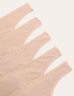 5pk Pure Cotton Thongs