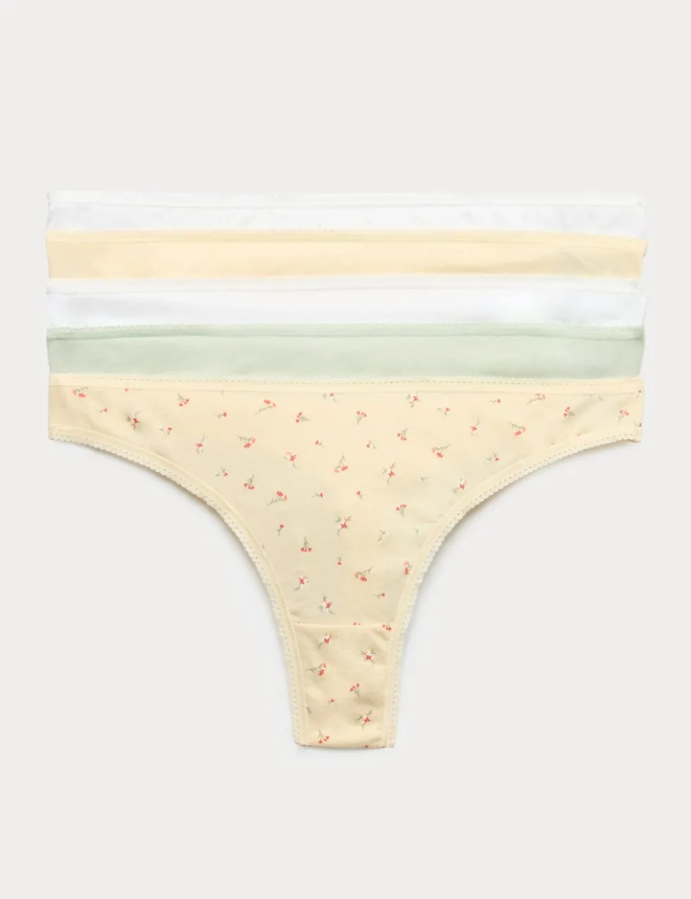 5pk Pure Cotton Thongs