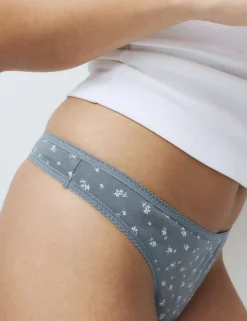 5pk Pure Cotton Thongs