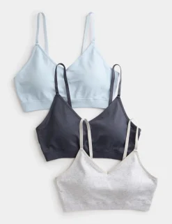 3pk Seamless Non Wired Bralettes
