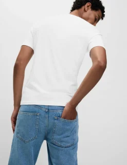 3pk Slim Fit Pure Cotton Crew Neck T-Shirts