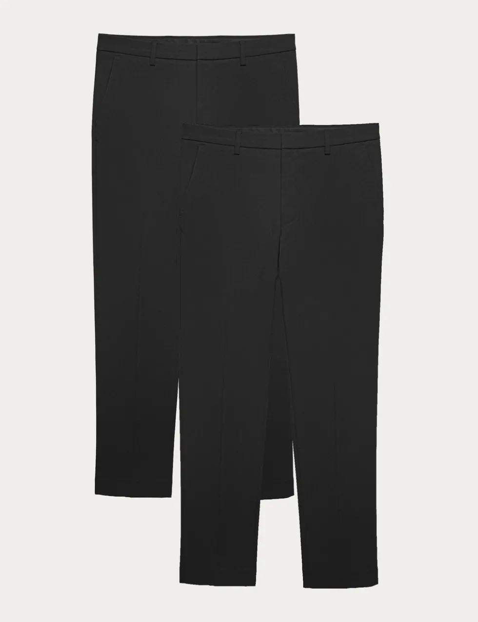 2pk Slim Fit Stretch Smart Trousers