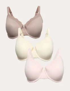 3pk Wired Full Cup Bras F-H