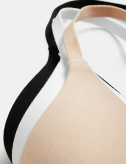 3pk Wired Full Cup T-Shirt Bras A-E