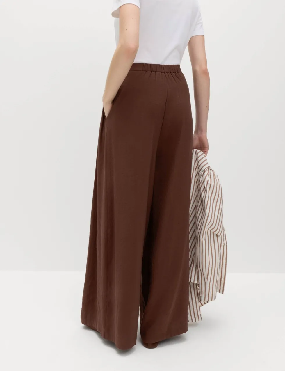 Pleat Front Palazzo Trousers